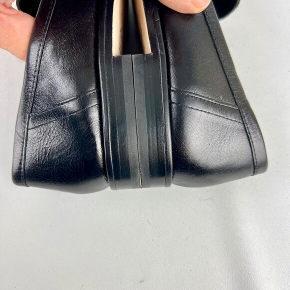 J McLaughlin Womens Concetta Black Leather Penny Loafer Flats Slip On size 6.5 - Picture 10 of 15